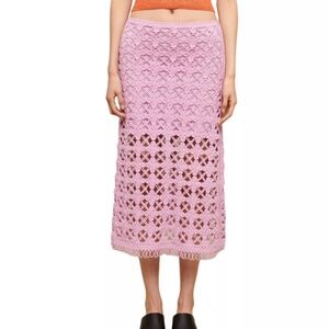 size 36 Maje Crochet Midi Skirt Purple